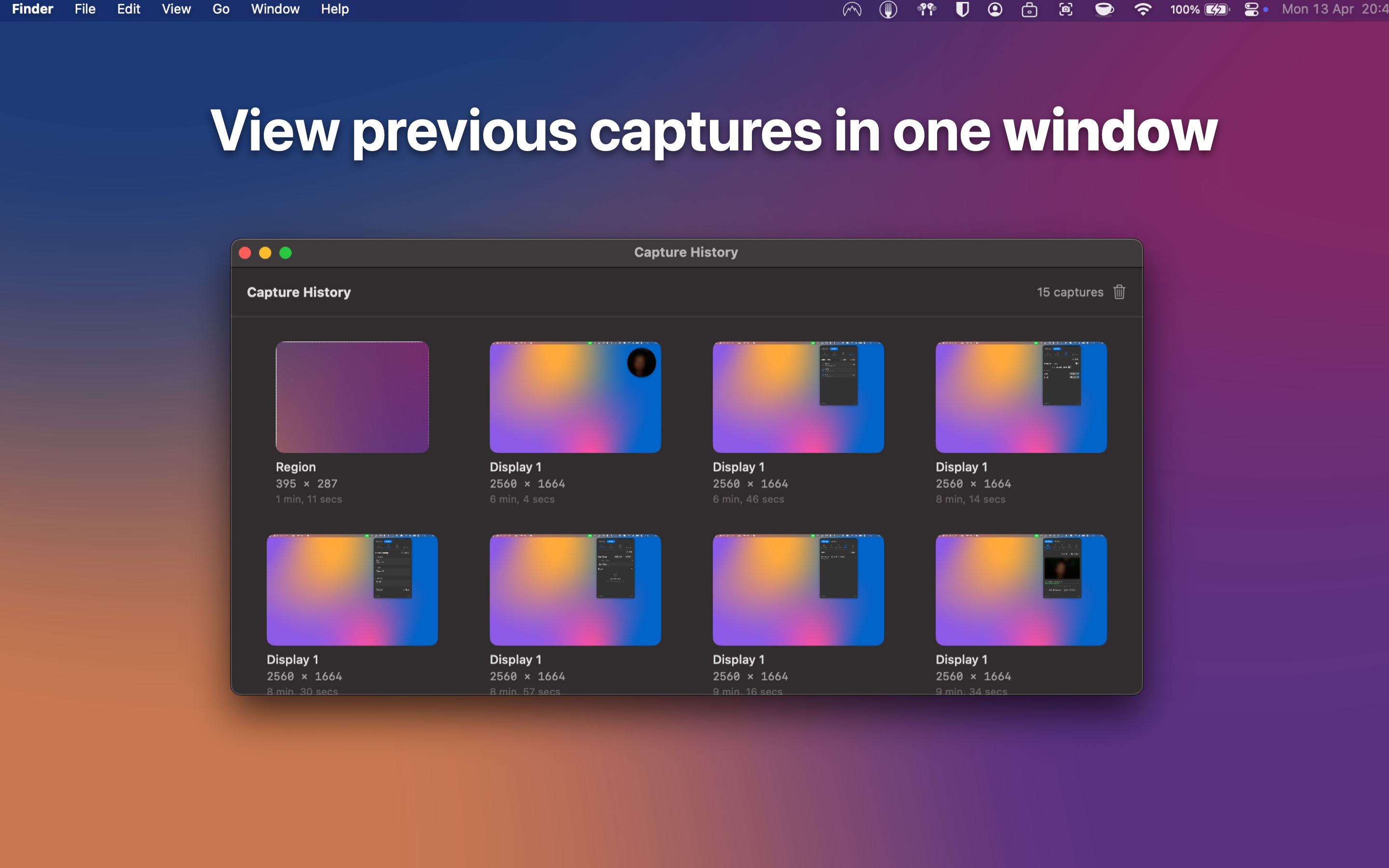 Scrolling capture in progress
