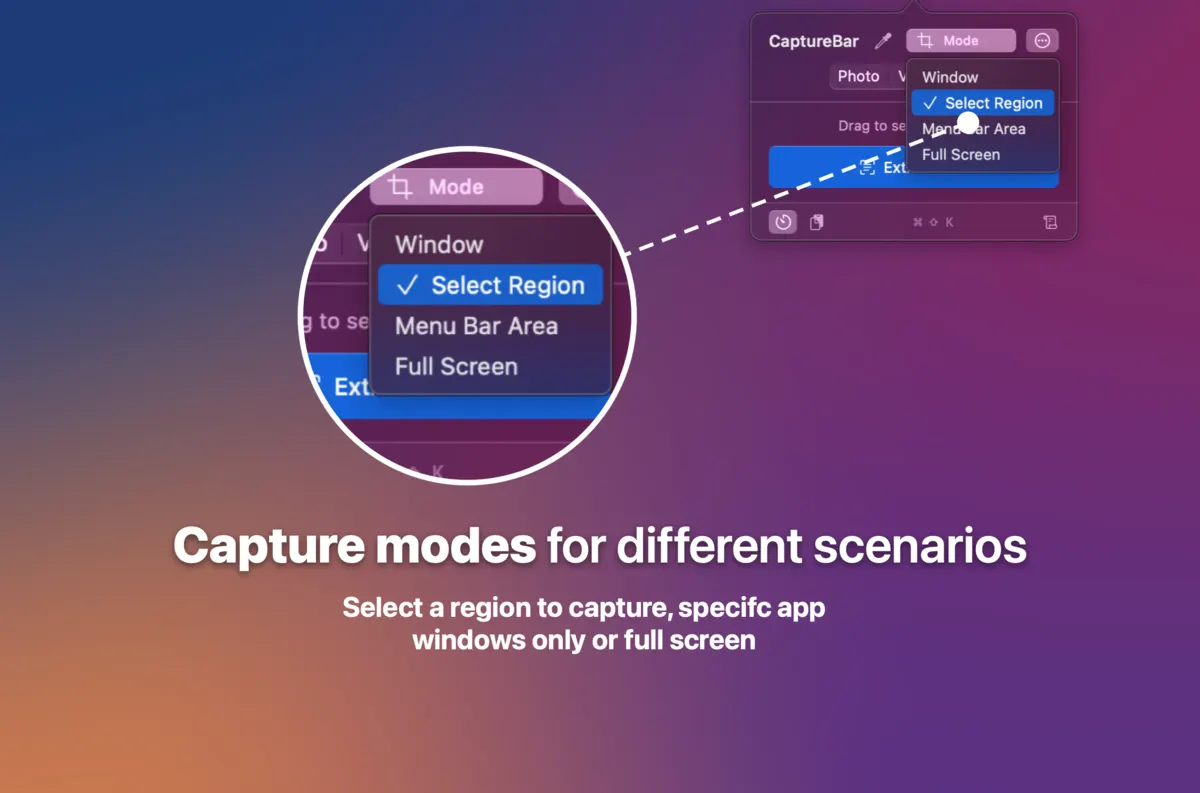 CaptureBar screenshot