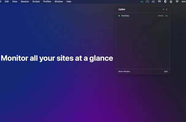 UpBar screenshot